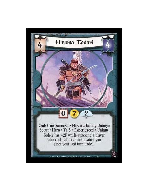 Hiruma Todori Exp FOIL (Idioma Español)  - Crab Clan Samurai · Hiruma Family Daimyo · Scout · Hero · Yu 3 · Experienced · Unique