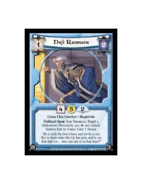 Doji Ranmaru FOIL  - Crane Clan Courtier · Magistrate. Political Open: Bow Ranmaru: Target a Dishonored Personality you do not c