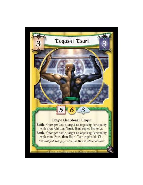 Togashi Tsuri FOIL  - Dragon Clan Monk · Unique. Battle: Once per battle, target an opposing Personality with more Chi than Tsur