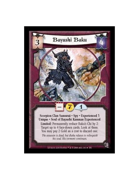 Bayushi Baku Exp3 FOIL (Idioma Español)  - Scorpion Clan Samurai · Spy · Experienced 3 · Unique · Soul of Bayushi Kamnan Experie