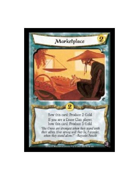 Marketplace FOIL  - Bow this card: Produce 2 Gold. If you are a Crane Clan player, bow this card: Produce 3 Gold.