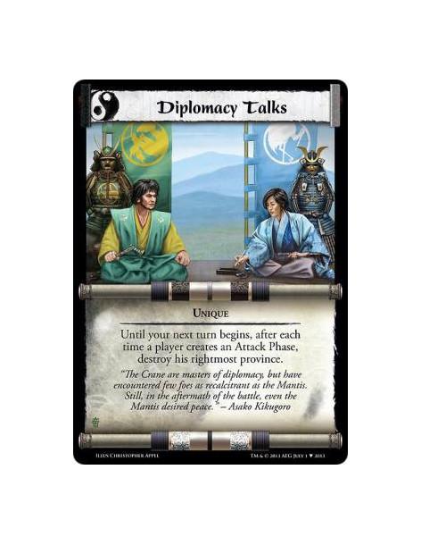 Diplomacy Talks  - UniqueUntil your next turn begins, after each time a player creates an Attack Phase, destroy his rightmost pr