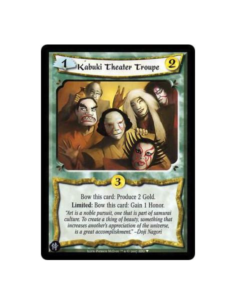 Kabuki Theather Troupe (Alternate Art)  - Bow this card: Produce 2 Gold. Limited: Bow this card: Gain 1 Honor.
