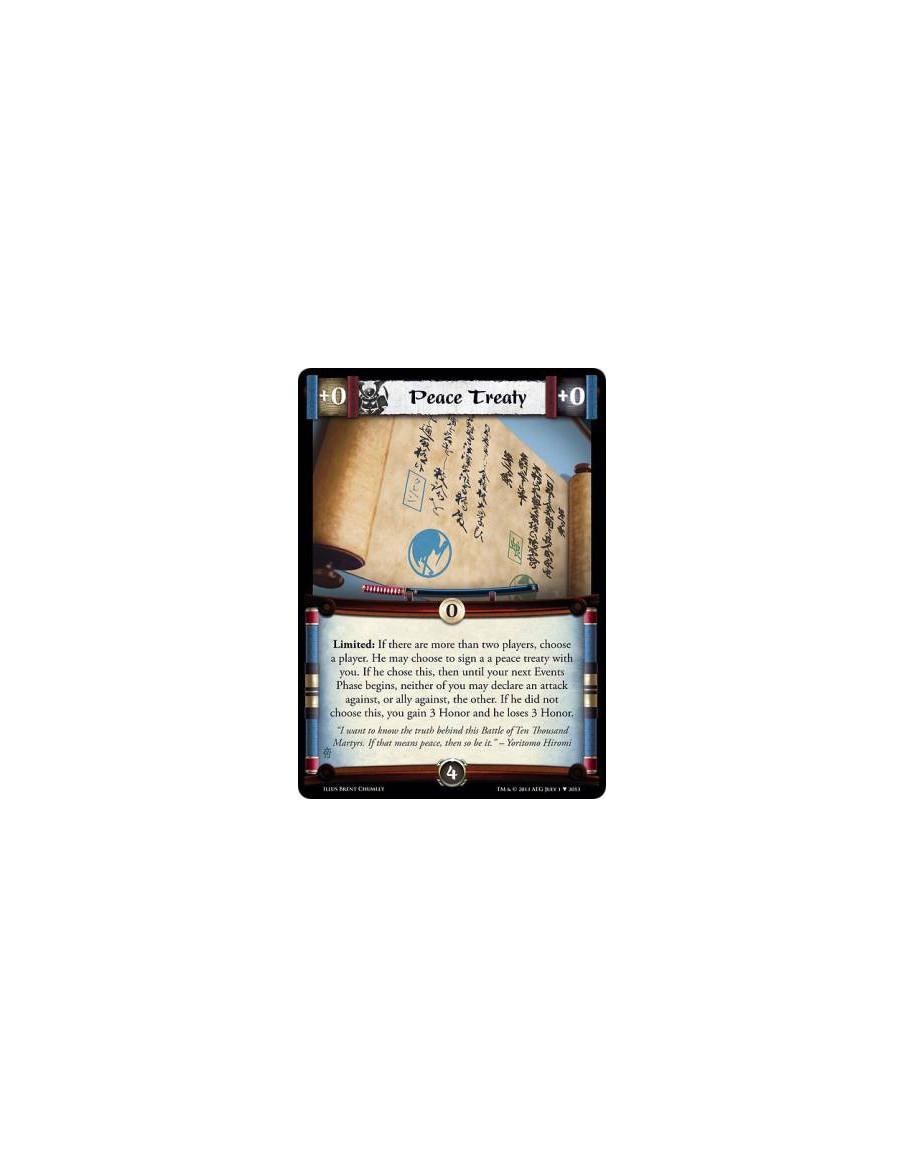 Peace Treaty  - Limited: If there are more than two players, choose a player. He may choose to sign a a peace treaty with you. I