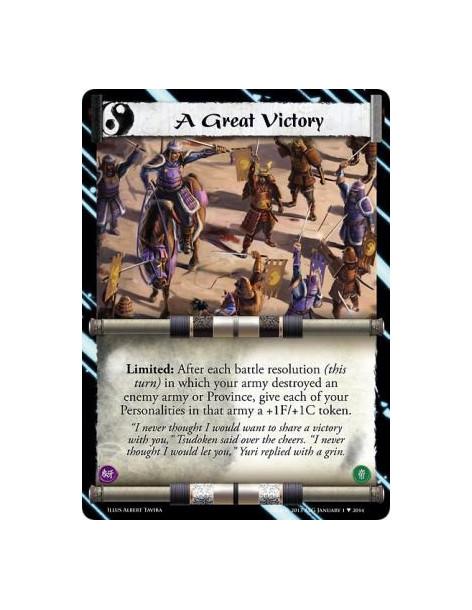 A Great Victory FOIL  - Limited: After each battle resolution (this turn) in which your army destroyed an enemy army or Province