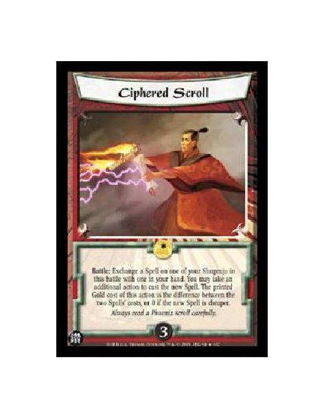 Ciphered Scroll FOIL  - Battle: Exchange a Spell on one of your Shugenja in this battle with one in your hand. You may take an a