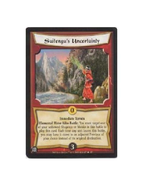 Suitengu's Uncertainty  - Immediate Terrain Elemental Water Kiho Battle: You must target one of your unbowed Shugenja or Monks i