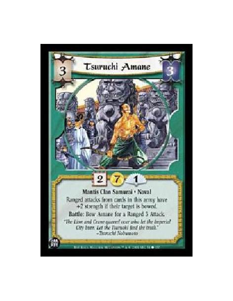 Tsuruchi Amane  - Mantis Clan Samurai · NavalRanged attacks from cards in this army have +2 strength if their target is bowed.Ba