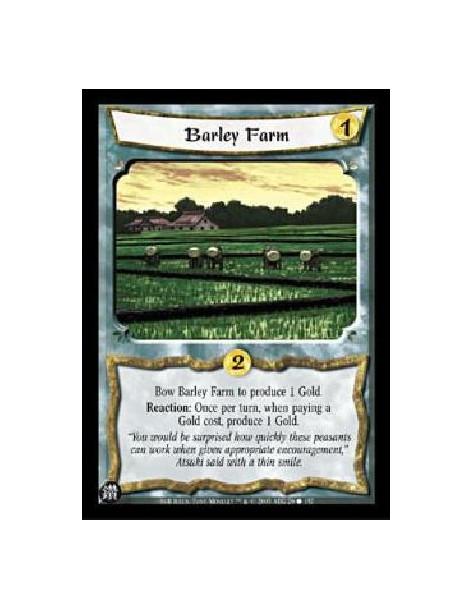 Barley Farm (Spanish)  - Bow Barley Farm to produce 1 Gold.Reaction: Once per turn, when paying a Gold cost, produce 1 Gold.