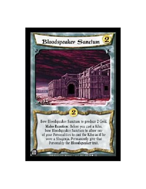 Bloodspeaker Sanctum  - Bow Bloodspeaker Sanctum to produce 2 Gold.Maho Reaction: Before you cast a Kiho, bow Bloodspeaker Sanct