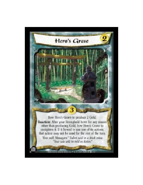 Hero's Grave  - Bow Hero's Grave to produce 2 Gold.Reaction: After your Stronghold bows for any reason other than producing Gold