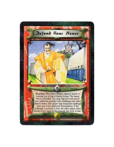 Defend Your Honor  - PoliticalReaction: Before you lose Honor from another player's action, you may choose your performing unbow