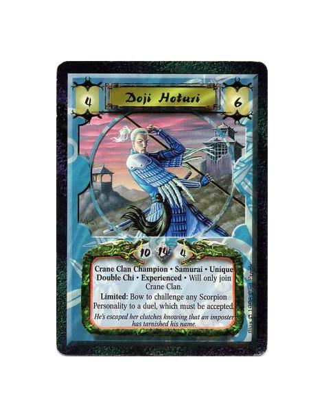 Kakita Torikago  - Crane Clan • CourtierLimited: If you control the Imperial Favor, bow Torikago and target a bowed Personality: