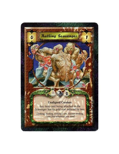 Ratling Scavenger  - Nonhuman • RatlingRatling Scavenger attaches Items paying 2 less Gold, to a minimum of 1.