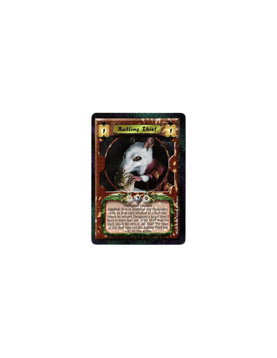 Ratling Thief  - Nonhuman • Ratling • Theif  Limited: Any number of times per turn, bow Ratling Thief and target a Personality w