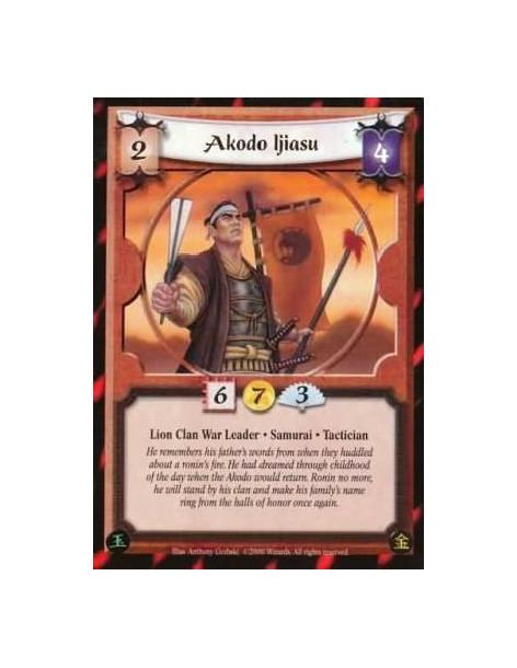 Akodo Ijiasu  - Lion Clan War Leader. Samurai. Tactician  