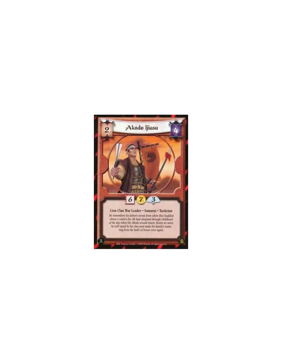 Akodo Ijiasu  - Lion Clan War Leader. Samurai. Tactician  