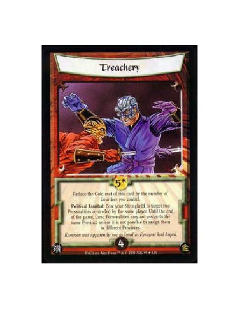 Treachery FOIL  - Reduce the Gold cost of this card by the number of Courtiers you control. Political Limited: Bow your Strongho