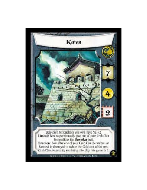 Hands of the Tides  - Berserker Personalities you own have Yu +2. Limited: Bow to permanently give one of your Crab Clan Persona