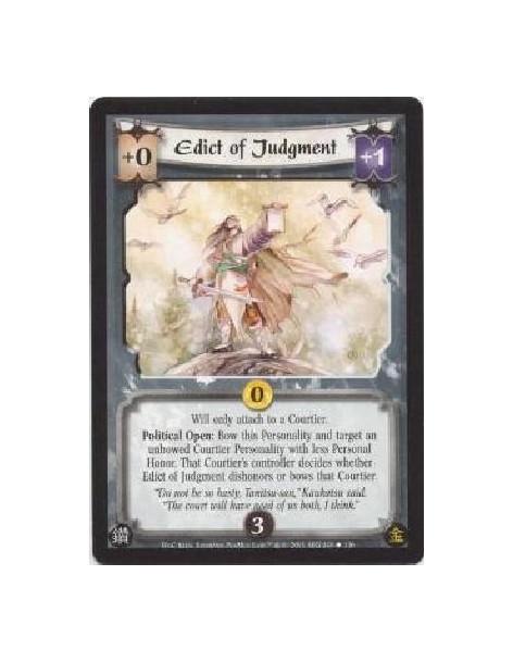 Edict of Judgement  - Will only attach to a Courtier. Political Open: Bow this Personality and target an unbowed Courtier Person