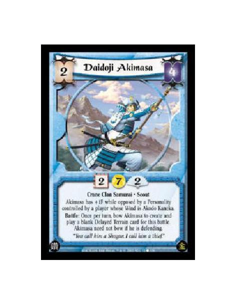 Daidoji Akimasa  - Crane Clan Samurai * Scout Akimasa has +1F while opposed by a Personality controlled by a player whose Wind i
