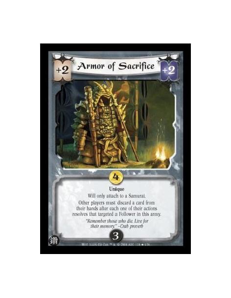 Armor of Sacrifice  - Unique Will only attach to a Samurai. Other players must discard a card from their hands after each one of