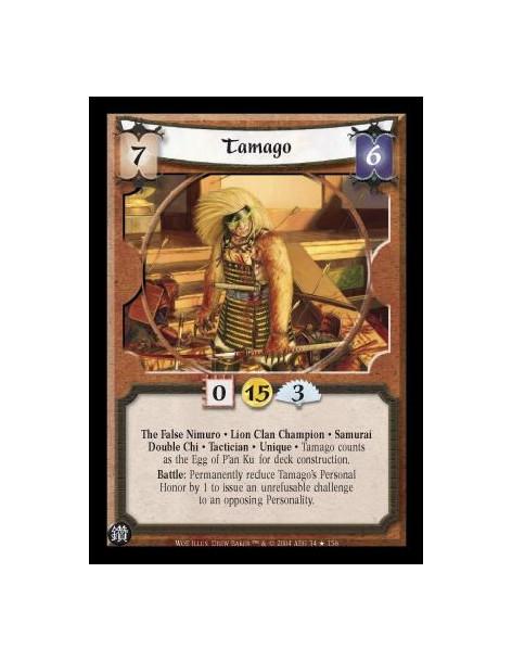 Tamago FOIL  - The False Nimuro. Lion Clan Champion. Samurai. Double Chi. Tactician. Unique Tamago counts as the Egg of P'an Ku 