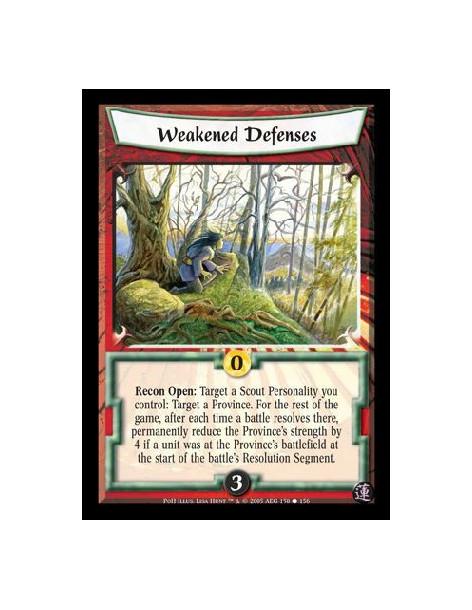 Weakened Defenses  - Recon Open: Target a Scout Personality you control: Target a Province. For the rest of the game, after each