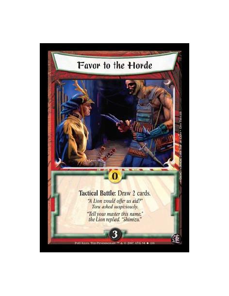 Favor to the Horde  - Tactical Battle: Draw 2 cards