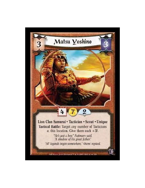Matsu Yoshino FOIL  - Lion Clan Samurai · Tactician · Scout · Unique. Tactical Battle: Target any number of Tacticians at this l