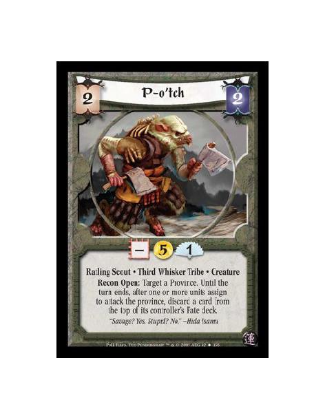 P-o'tch  - Ratling Scout · Third Whisker Tribe · Creature. Recon Open: Target a Province. Until the turn ends, after one or more