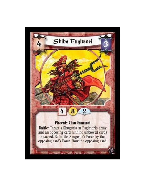 Shiba Fugimori FOIL  - Phoenix Clan Samurai. Battle: Target a Shugenja in Fugimori's army and an opposing card with no unbowed c