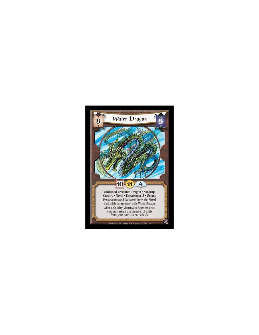 Water Dragon Exp2 FOIL  - Unaligned Creature · Dragon · Shugenja · Cavalry · Naval · Experienced 2 · Unique. Personalities and F