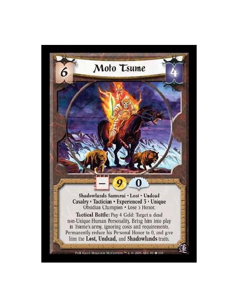 Moto Tsume Exp3 (Spanish)  - Shadowlands Samurai · Lost · Undead · Cavalry · Tactician · Experienced 3 · Unique · Obsidian Champ