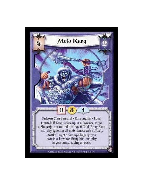 Moto Kang  - Unicorn Clan Samurai · Baraunghar · Loyal. Limited: If Kang is face-up in a Province, target a Shugenja you control