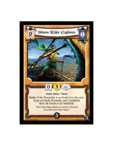 Storm Rider Explorer FOIL  - Storm Rider · Naval. Battle: If this Personality is an Orochi, bow this card: Target an Orochi Pers