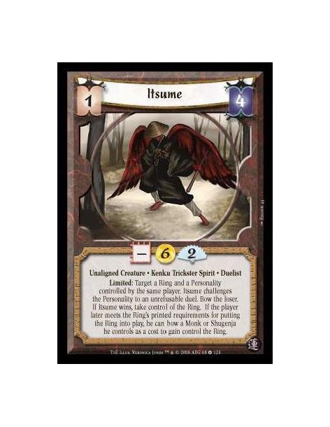 Itsume  - Unaligned Creature · Kenku Trickster Spirit · Duelist. Limited: Target a Ring and a Personality controlled by the same