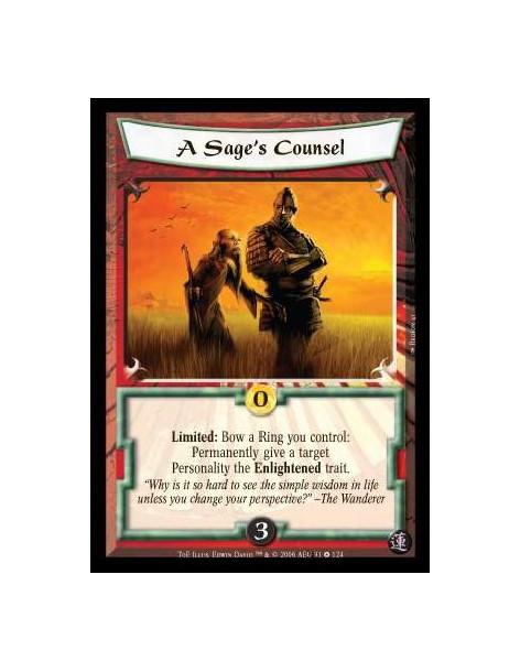 A Sage's Counsel  - Limited: Bow a Ring you control: Permanently give a target Personality the Enlightened trait.