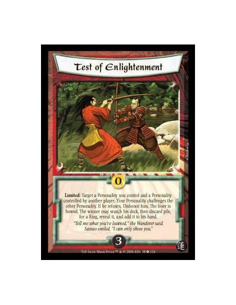 Test of Enlightenment  - Limited: Target a Personality you control and a Personality controlled by another player. Your Personal