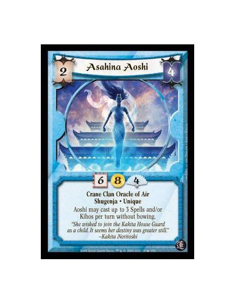 Asahina Aoshi  - Crane Clan Oracle of Air · Shugenja · Unique. Aoshi may cast up to 3 Spells and/or Kihos per turn without bowin