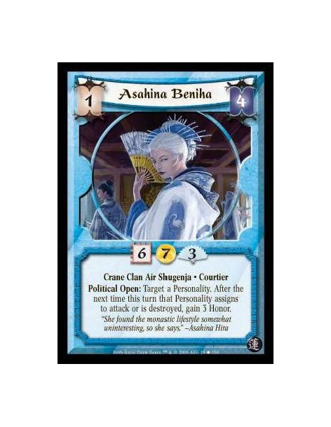 Asahina Beniha  - Crane Clan · Air · Shugenja · Courtier. Political Open: Target another player's Personality. After the first t