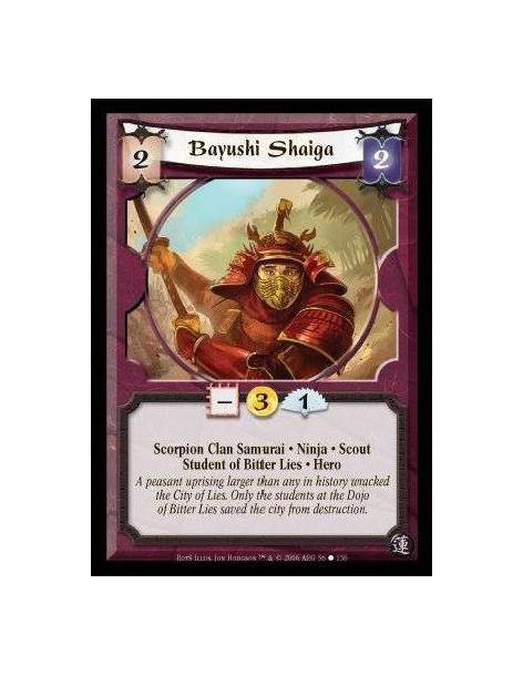 Bayushi Shaiga  - Scorpion Clan Samurai · Ninja · Scout · Student of Bitter Lies · Hero