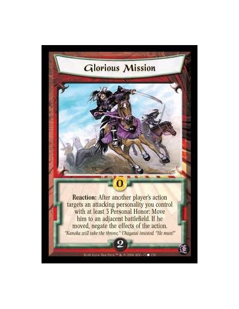 Glorious Mission  - Reaction: After another player’s action targets an attacking personality you control with at least 3 Persona