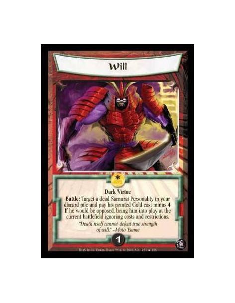 Will (Español)  - Dark Virtue Battle: If there are any enemy units at the current battlefield, target a dead Samurai Personality