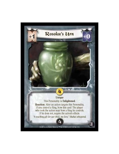 Rosoku's Urn FOIL  - Unique. This Personality is Enlightened. Reaction: After an action targets this Personality, if you control