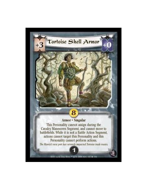 Tortoise Shell Armor FOIL (Spanish Language)  - Armor · Singular. This Personality cannot assign during the Cavalry Maneuvers Se