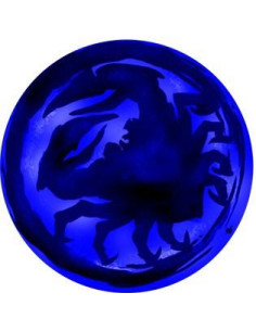 Chapa del Clan Cangrejo v2  - Chapa con el mon del Clan en Azul