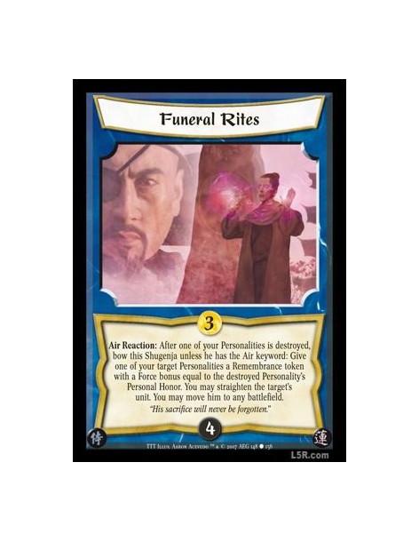 Funeral Rites  - Air Reaction: After one of your Personalities is destroyed, bow this Shugenja unless he has the Air keyword: Gi