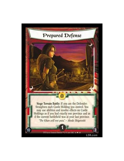 Prepared Defense  - Siege Terrain Battle: If you are the Defender: Straighten each Castle Holding you control. You may use abili