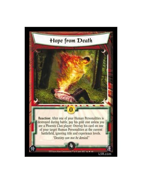 Hope from Death (Español)  - Reaction: After one of your Human Personalities is destroyed during battle, pay his gold cost unles